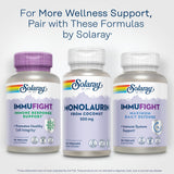 Almacenamiento de SOLARAY Monolaurin mantiene las cápsulas protegidas y frescas.
