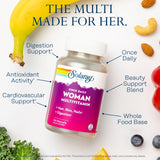 SOLARAY multivitamínico para mujer, envase reciclado posconsumo para una elección sostenible.