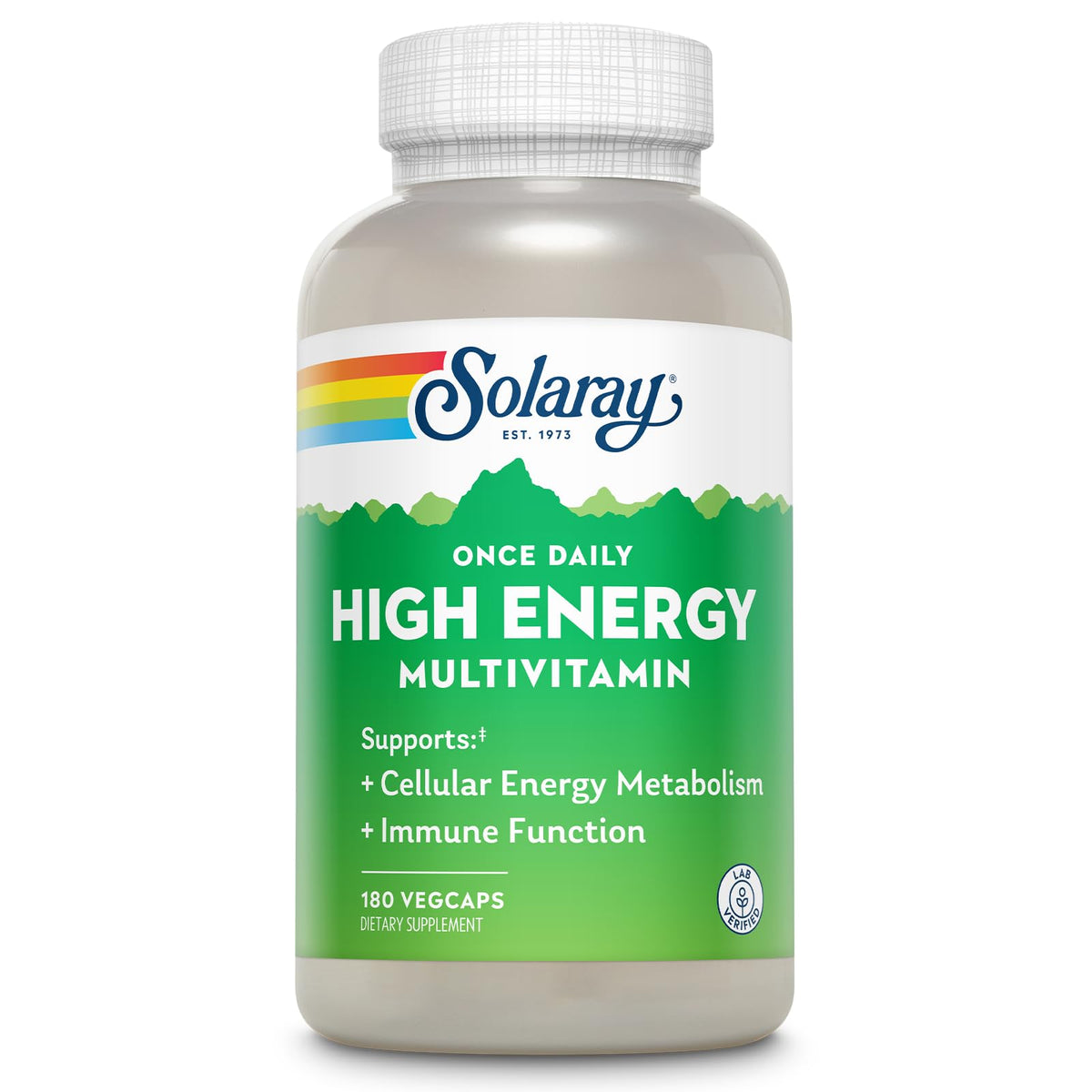 SOLARAY multivitamínico energizante en botella para energía diaria