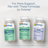 Solaray Nattokinase: envase-caja que resalta la marca y formato vegano
