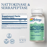 SOLARAY Nattokinase Serrapeptase: cápsulas con recubrimiento entérico para mejor absorción