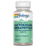 SOLARAY Nattokinase Serrapeptase: frasco de cápsulas para soporte circulatorio