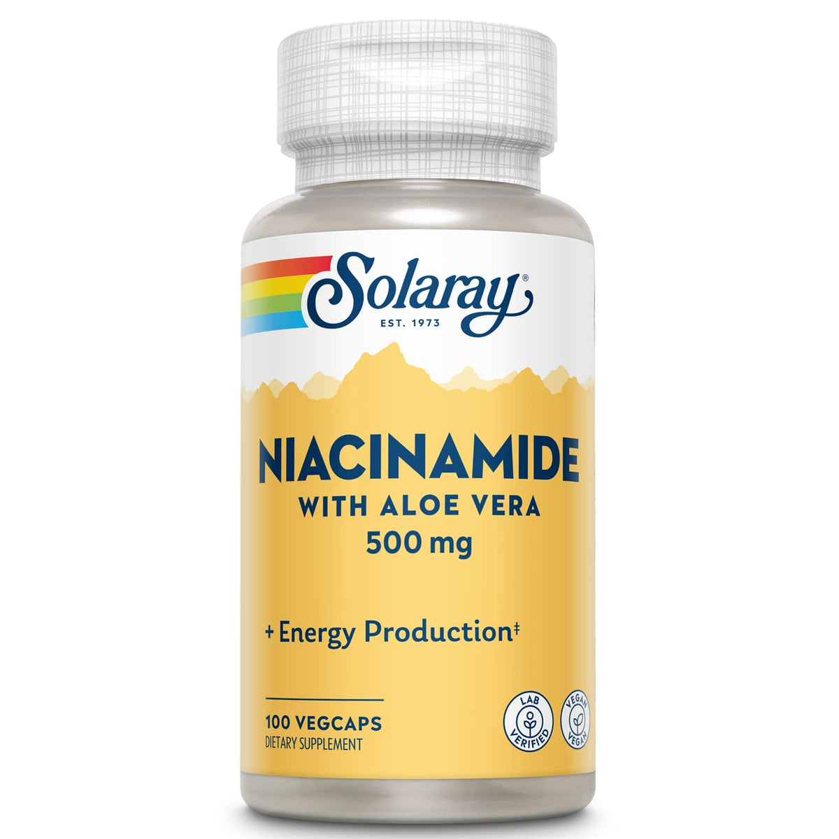 SOLARAY Niacinamida 500 mg, cápsulas, apoyo al metabolismo y a la piel