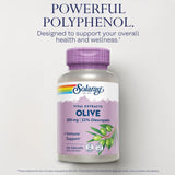 SOLARAY Olivo 250 mg, valor nutricional destacado con polifenoles y oleuropeína.
