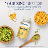 SOLARAY OptiZinc con vitamina B6 para apoyo metabólico diario.