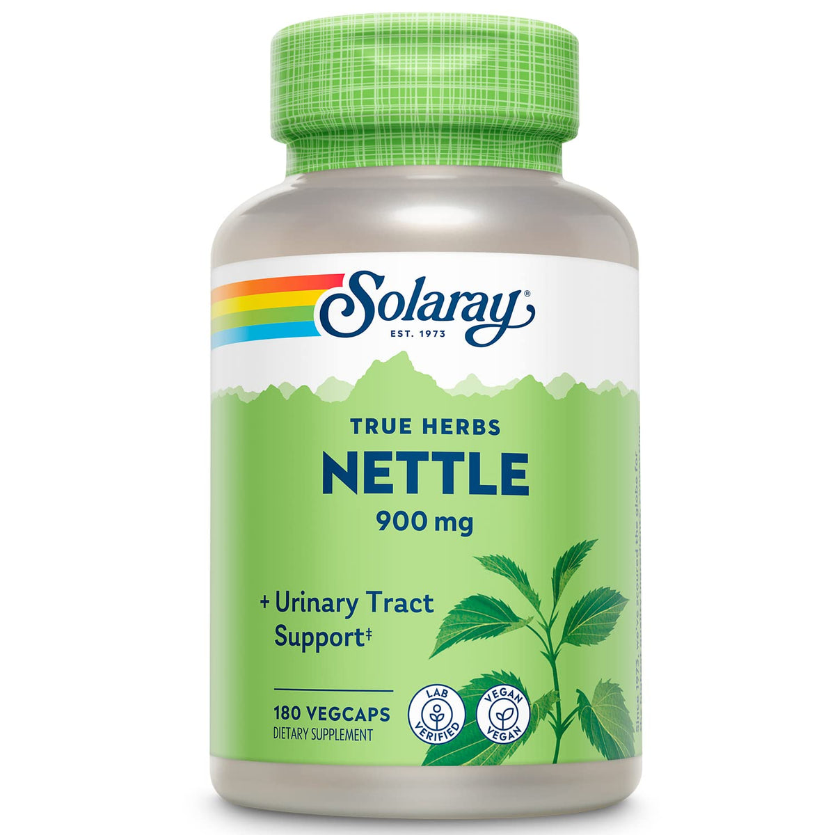 SOLARAY Ortiga hoja 450 mg, botella, apoyo urinario y renal.