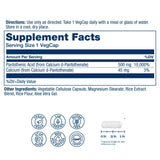 SOLARAY ácido pantoténico 500 mg, etiqueta frontal, nutre energía diaria