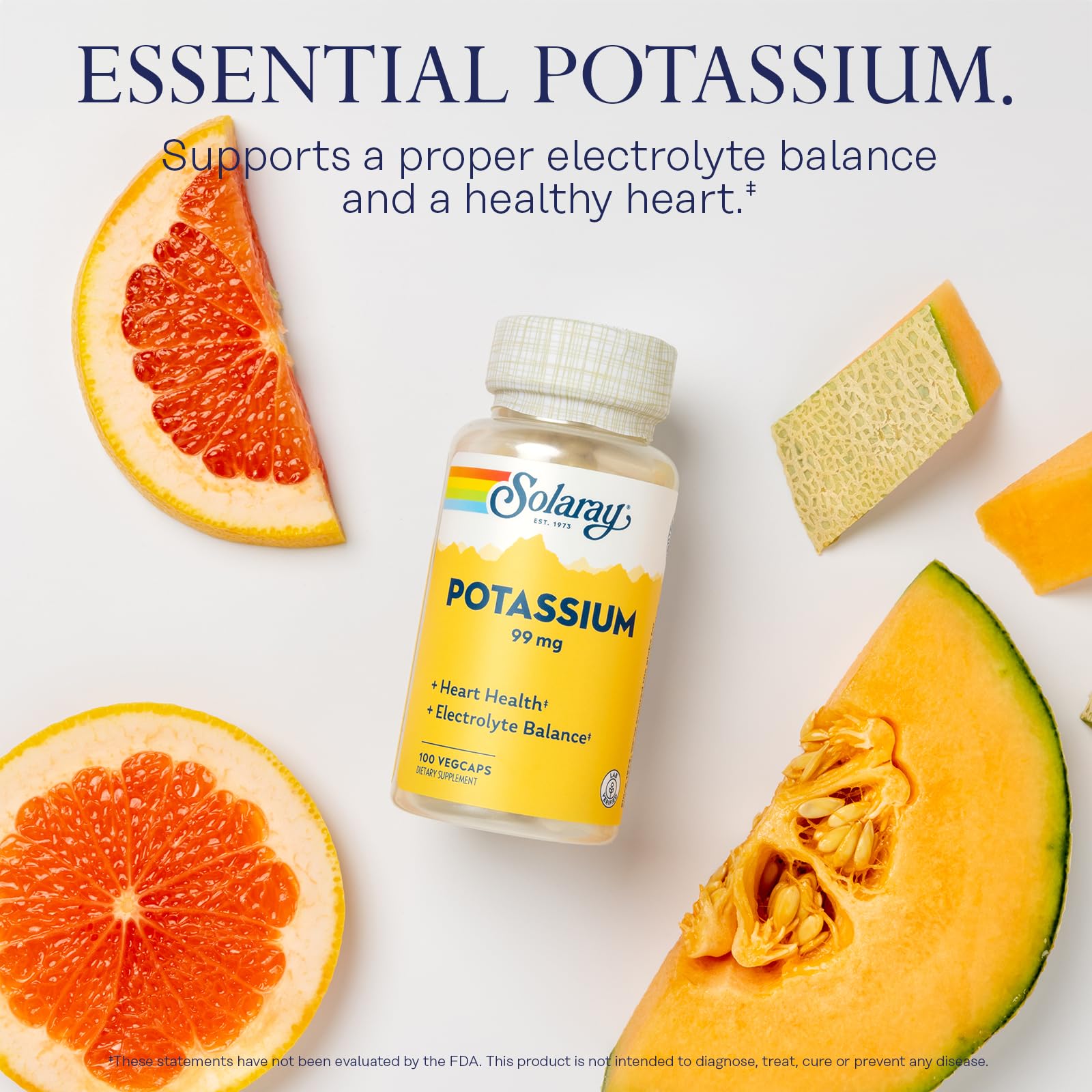 SOLARAY Potassium 99 mg - dosis diaria de cápsulas para apoyar niveles normales