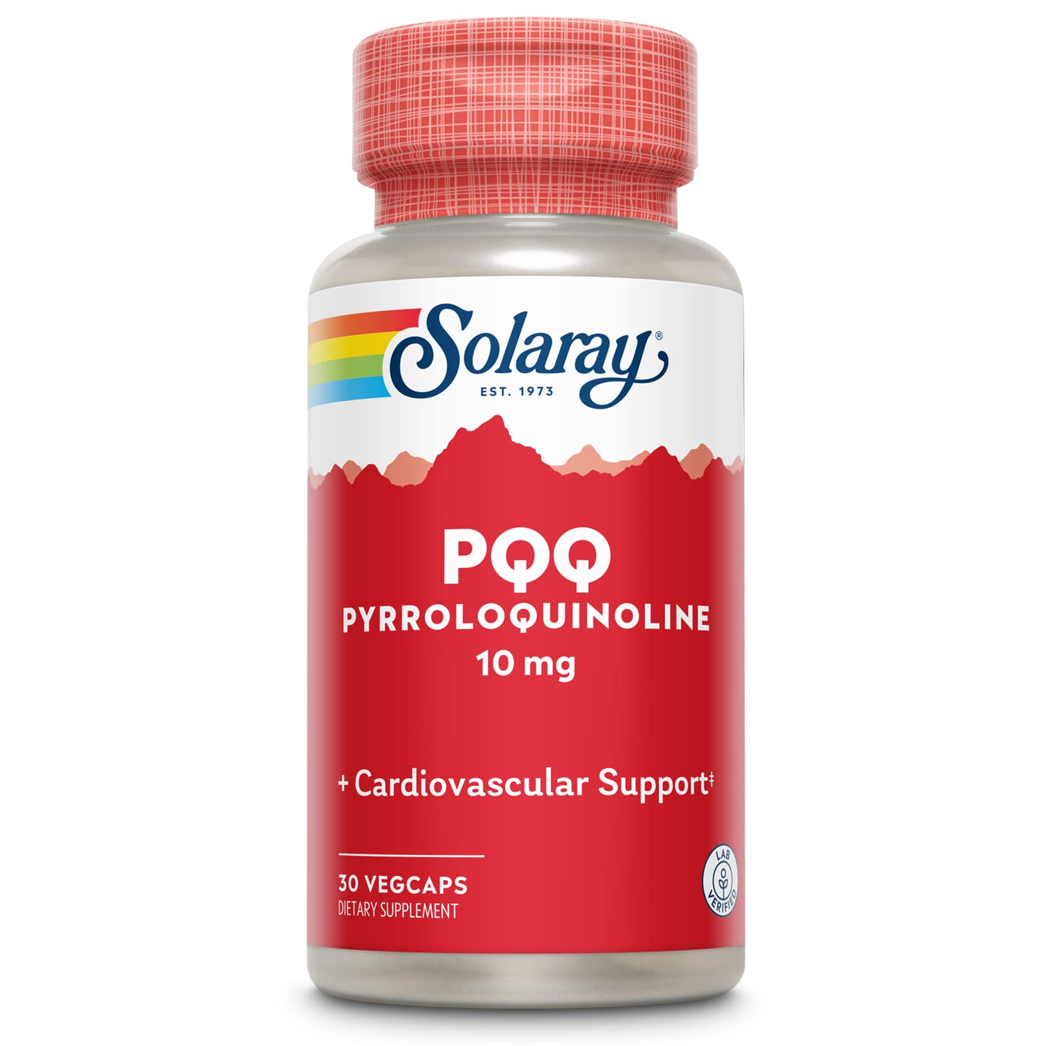 SOLARAY PQQ botella de cápsulas veganas para energía diaria