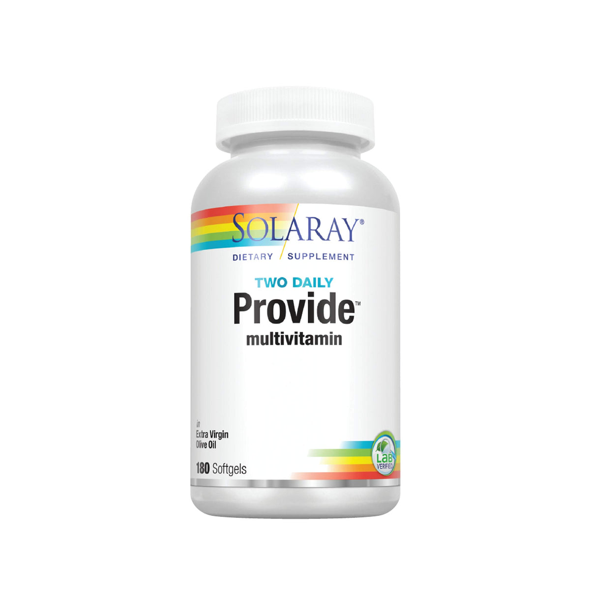 SOLARAY Provide Multivitamin, bote de cápsulas de 180 unidades, apoyo diario de nutrientes