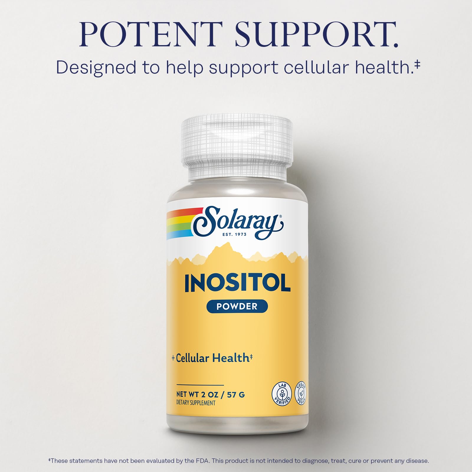 SOLARAY Inositol Puro polvo mezclado en agua para empezar el día