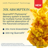 SOLARAY Quercetin Phytosome: tecnología phytosome destacada para mejor absorción.