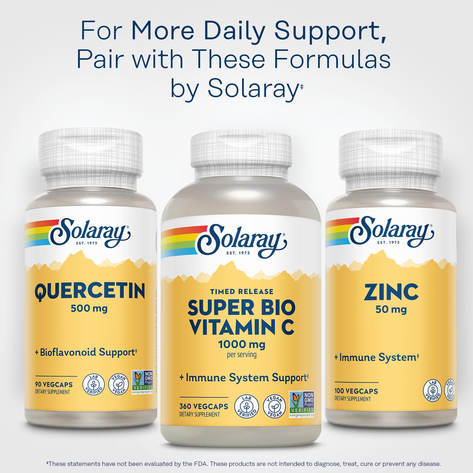 SOLARAY Quercetina 500 mg envase ecológico: envase reciclado y sostenible