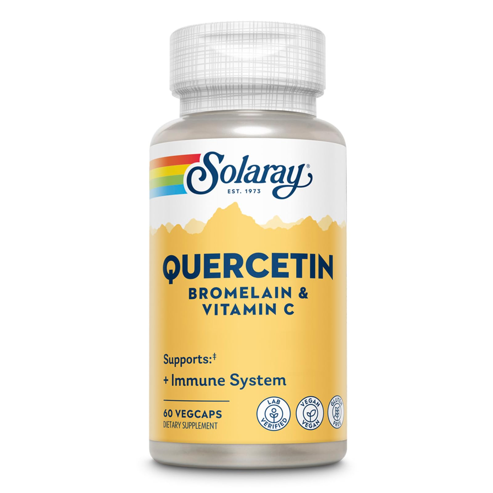 SOLARAY Quercetina con Bromelina y Vitamina C: cápsulas para apoyo inmune diario