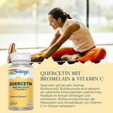 SOLARAY etiqueta muestra quercetina, bromelina y vitamina C con ingredientes detallados.