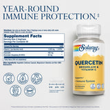 Etiqueta de SOLARAY Quercetina con Bromelina y Vitamina C mostrando ingredientes
