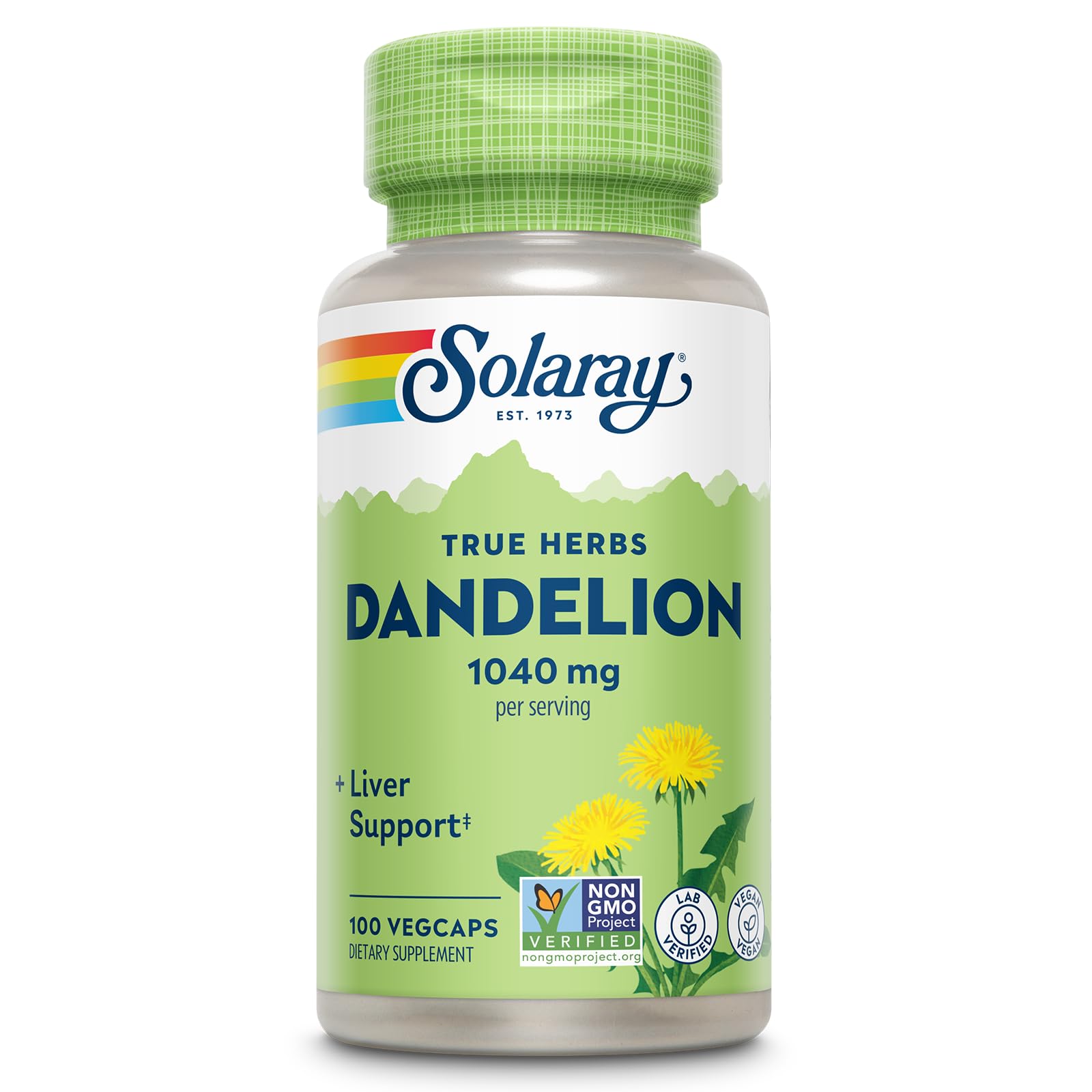 SOLARAY raíz de diente de león en cápsulas para apoyar la digestión.
