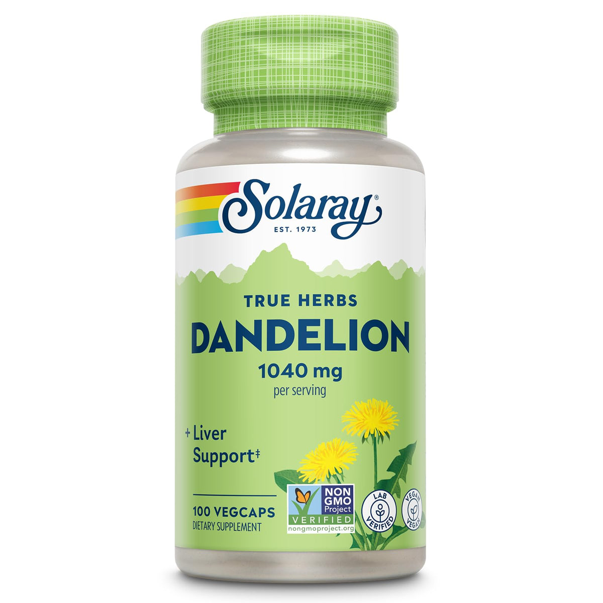 SOLARAY raíz de diente de león en cápsulas para apoyar la digestión.