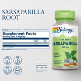 SOLARAY Cápsulas veganas de sarsaparilla para uso diario y equilibrio.