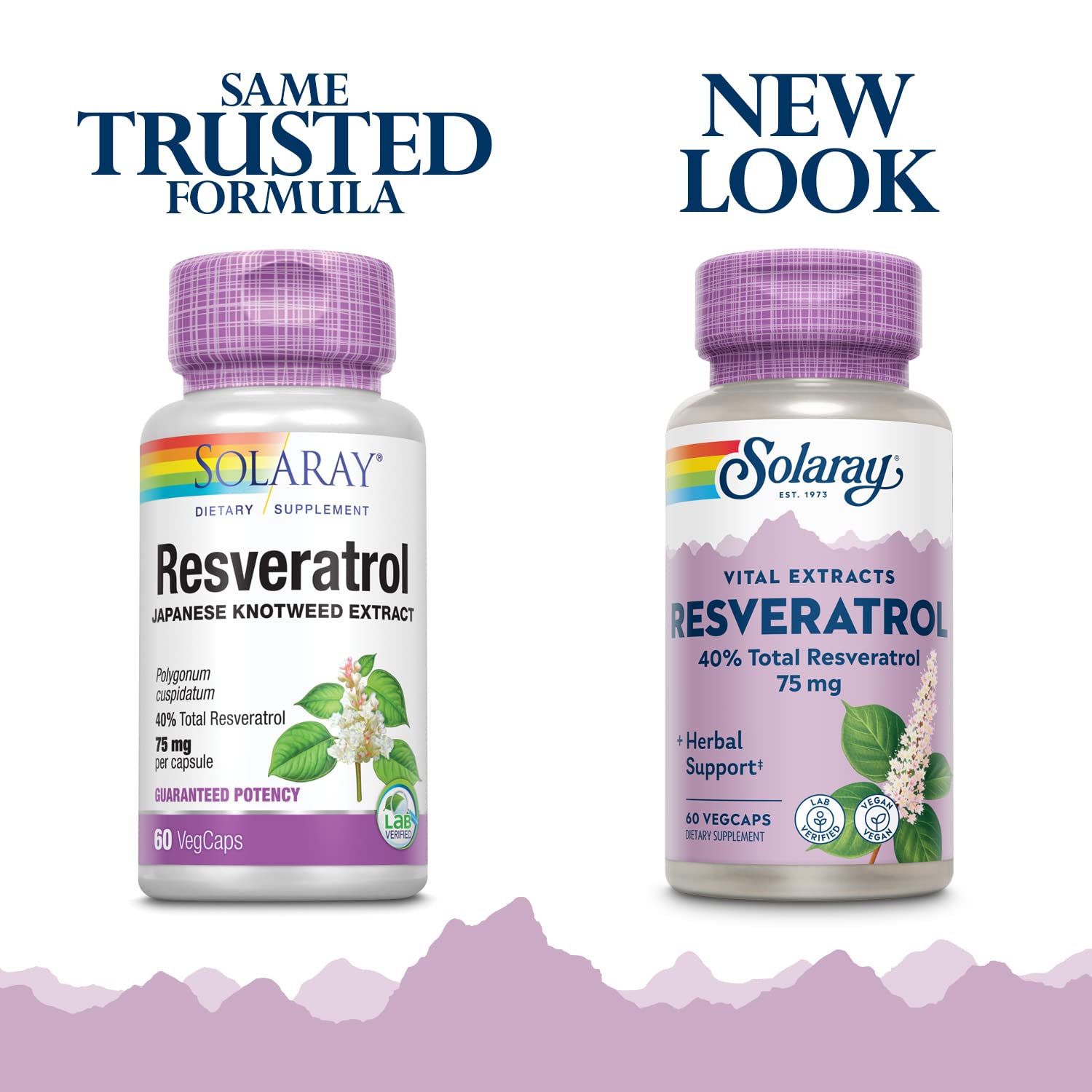 SOLARAY Resveratrol cápsulas veganas en caja de 60, ideal para rutina diaria