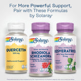 SOLARAY Rhodiola Schizandra: empaque reciclado y sostenible.