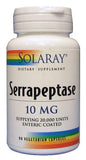 SOLARAY Serrapeptase – etiqueta de producto con información nutricional y uso