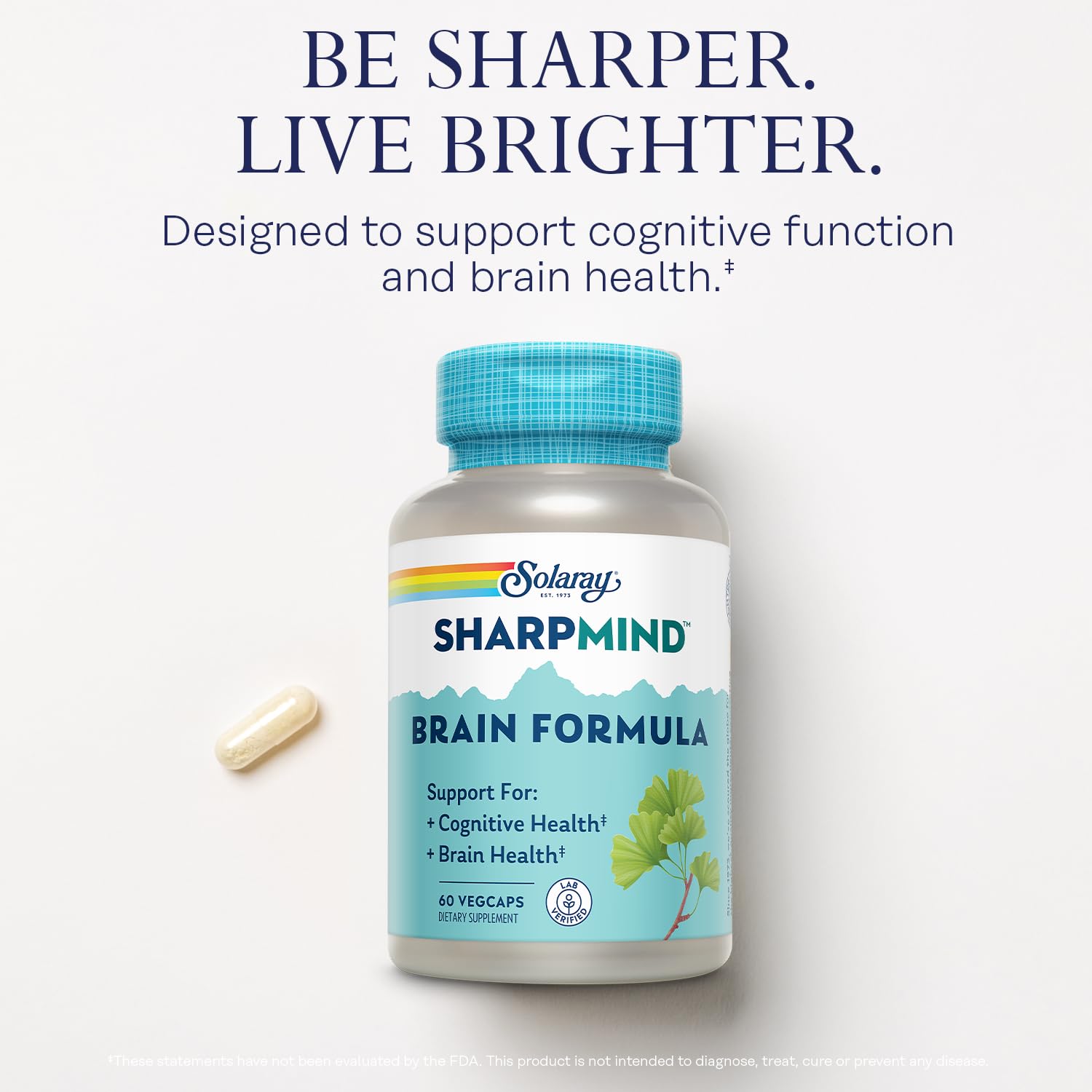 SOLARAY SharpMind ginkgo biloba: posible apoyo a la función cognitiva diaria.
