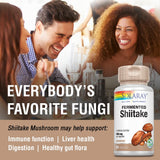 SOLARAY Shiitake fermentado caja empaque, seguridad y trazabilidad de calidad.