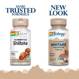 SOLARAY Shiitake fermentado cápsulas con vertido, uso diario para salud digestiva.