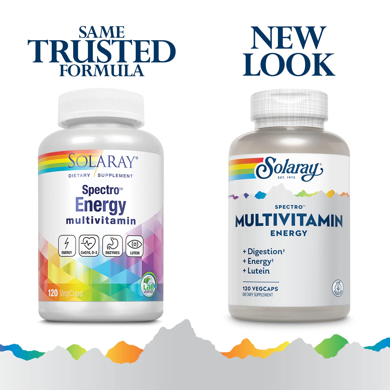 SOLARAY Spectro Energía Multivitamínico en cápsulas para soporte metabólico diario.