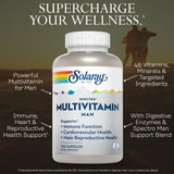 SOLARAY Spectro Multivitamínico para Hombres, etiqueta: detalles de ingredientes clave.