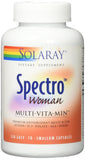 SOLARAY Spectro Multivitamin para mujer, caja: presentación de 120 cápsulas para uso prolongado.