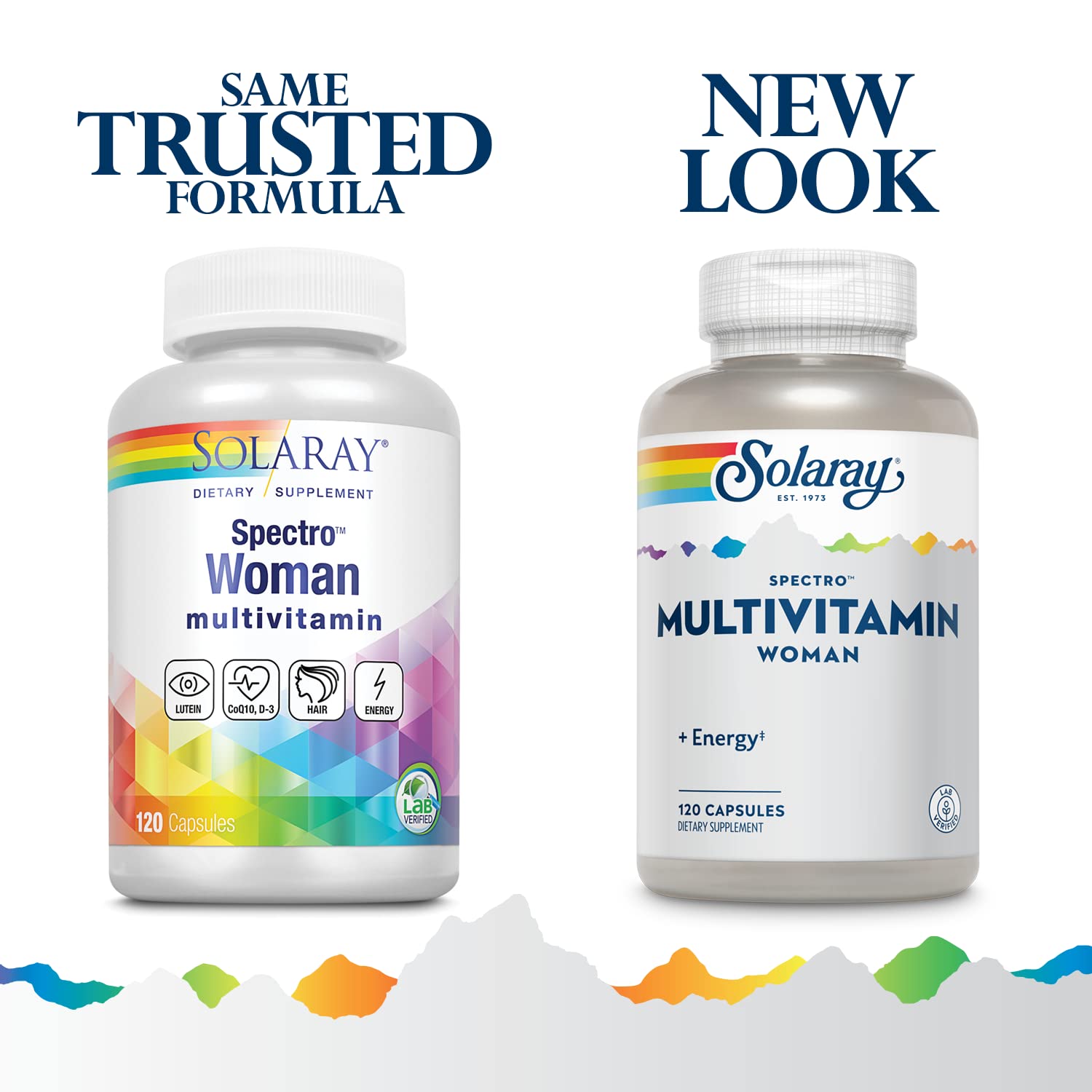 SOLARAY Spectro Multivitamin para mujer, etiqueta: fácil identificar dosis diaria para tu rutina.