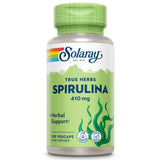 SOLARAY Spirulina 410 mg: cápsulas veganas para energía diaria.