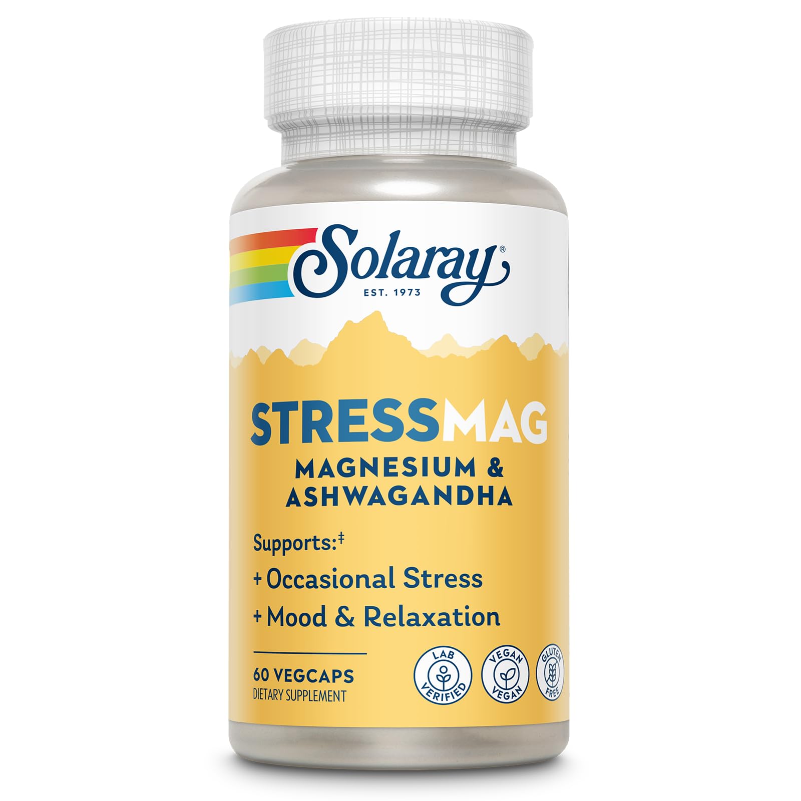 SOLARAY StressMag muestra la botella para relajación diaria