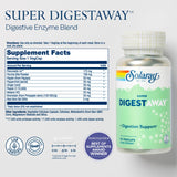 SOLARAY Super Digestaway, cápsulas vegetales, formato amigable para la digestión diaria.