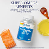 SOLARAY omega-3-7-9 dosis diaria de dos cápsulas con EPA y DHA.