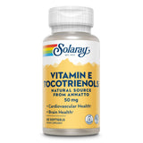 SOLARAY tocotrienoles vitamina E envase de fabricación propia para calidad.