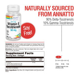 SOLARAY tocotrienoles vitamina E fuente natural annatto para una nutrición consciente.