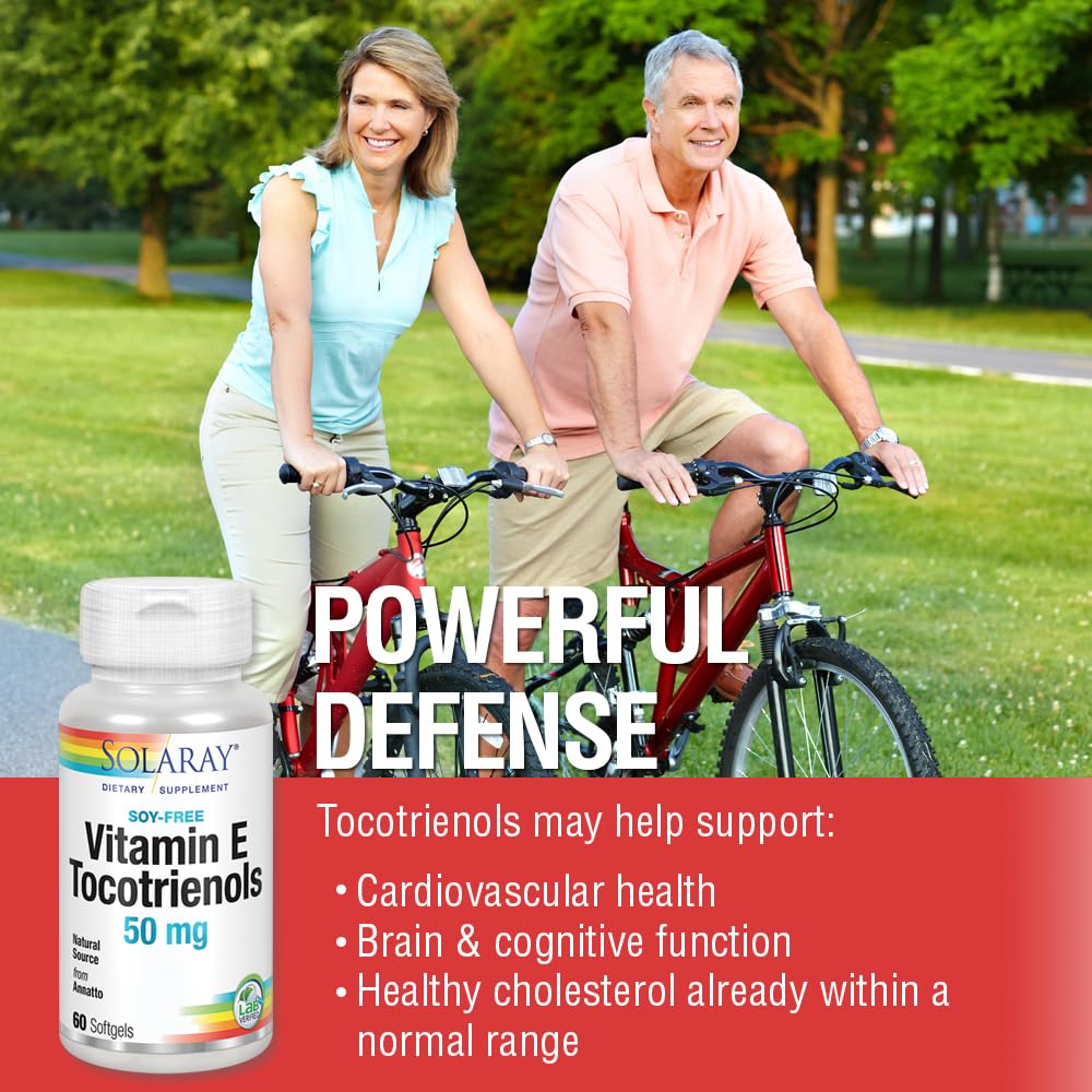 SOLARAY tocotrienoles vitamina E libre de soja para uso seguro.