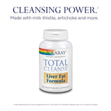 SOLARAY Total Cleanse cápsulas verdes, fáciles de tragar para la rutina diaria.