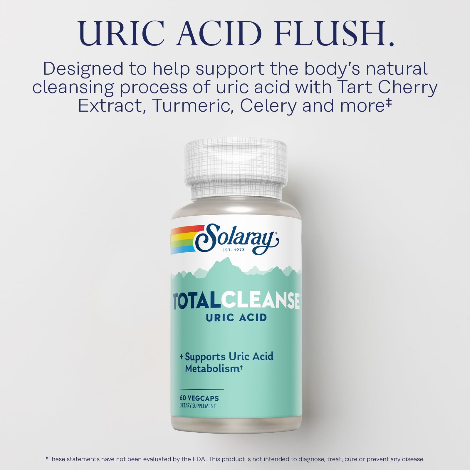 SOLARAY Total Cleanse semilla de apio, parte de la fórmula para soporte metabólico.