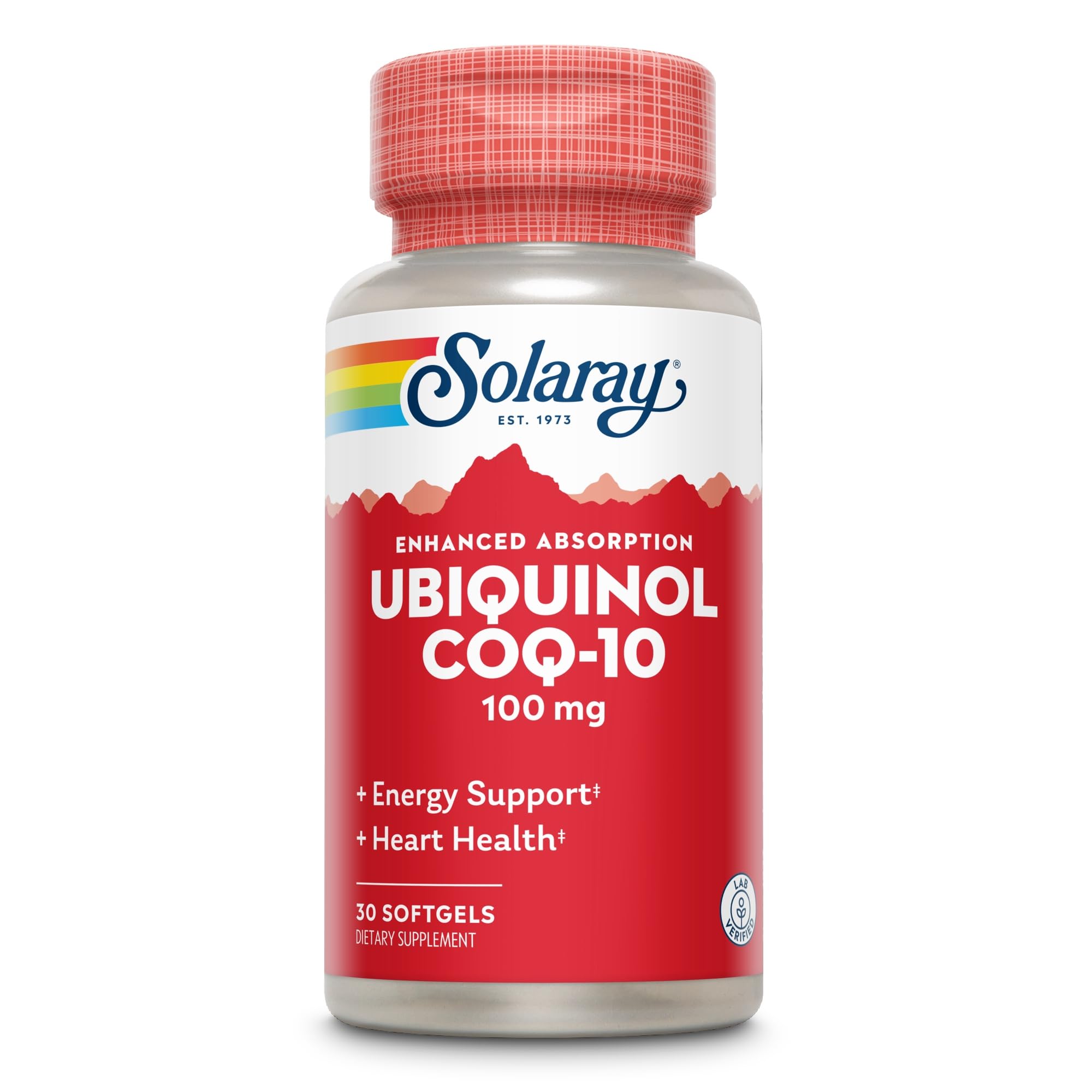 SOLARAY Ubiquinol CoQ10, toma con comida para mejor absorción.