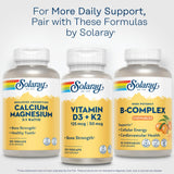 SOLARAY complejo de vitamina B naranja, etiqueta legible con lista de ingredientes