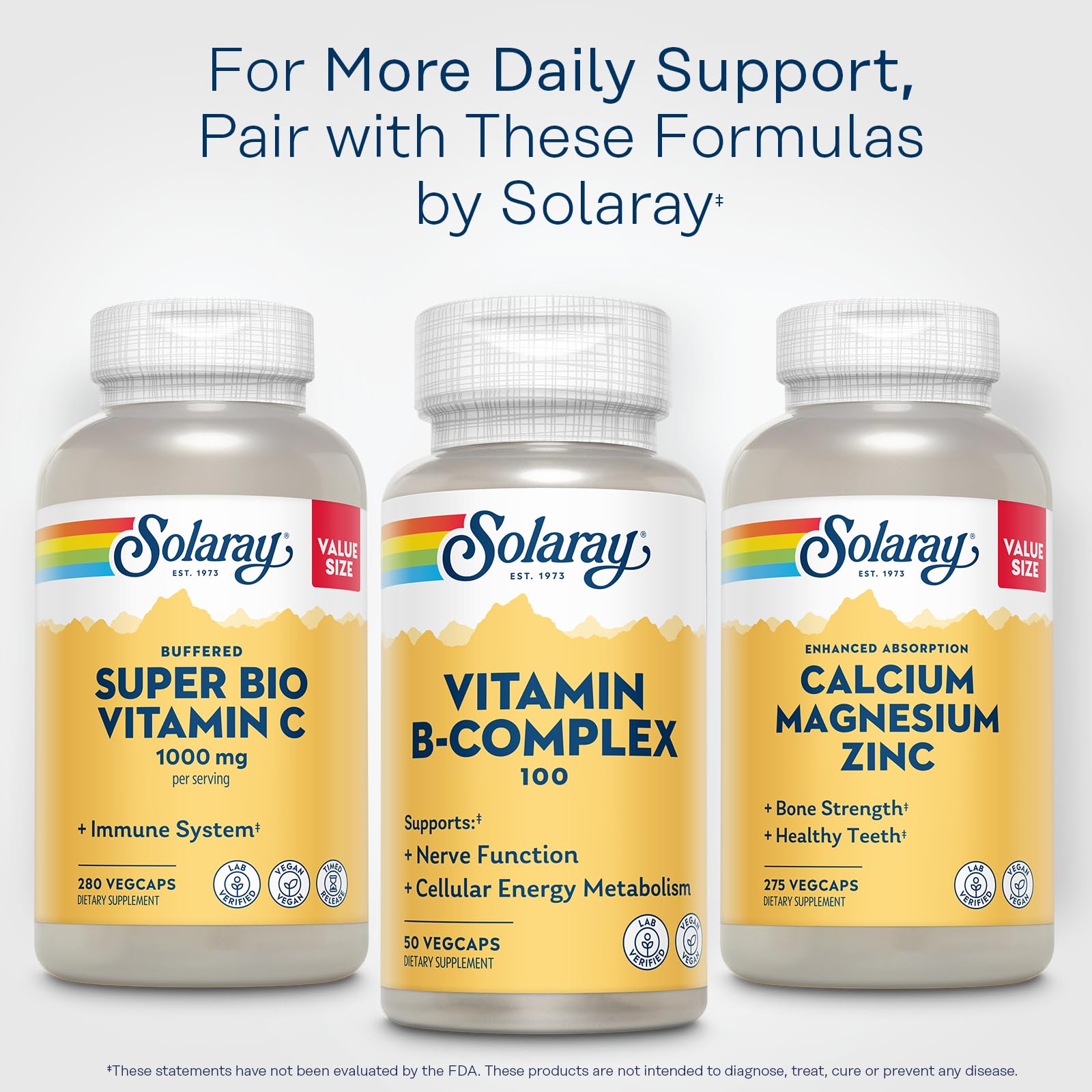 SOLARAY Vitamina B Complejo - envase reciclado, menor impacto ambiental