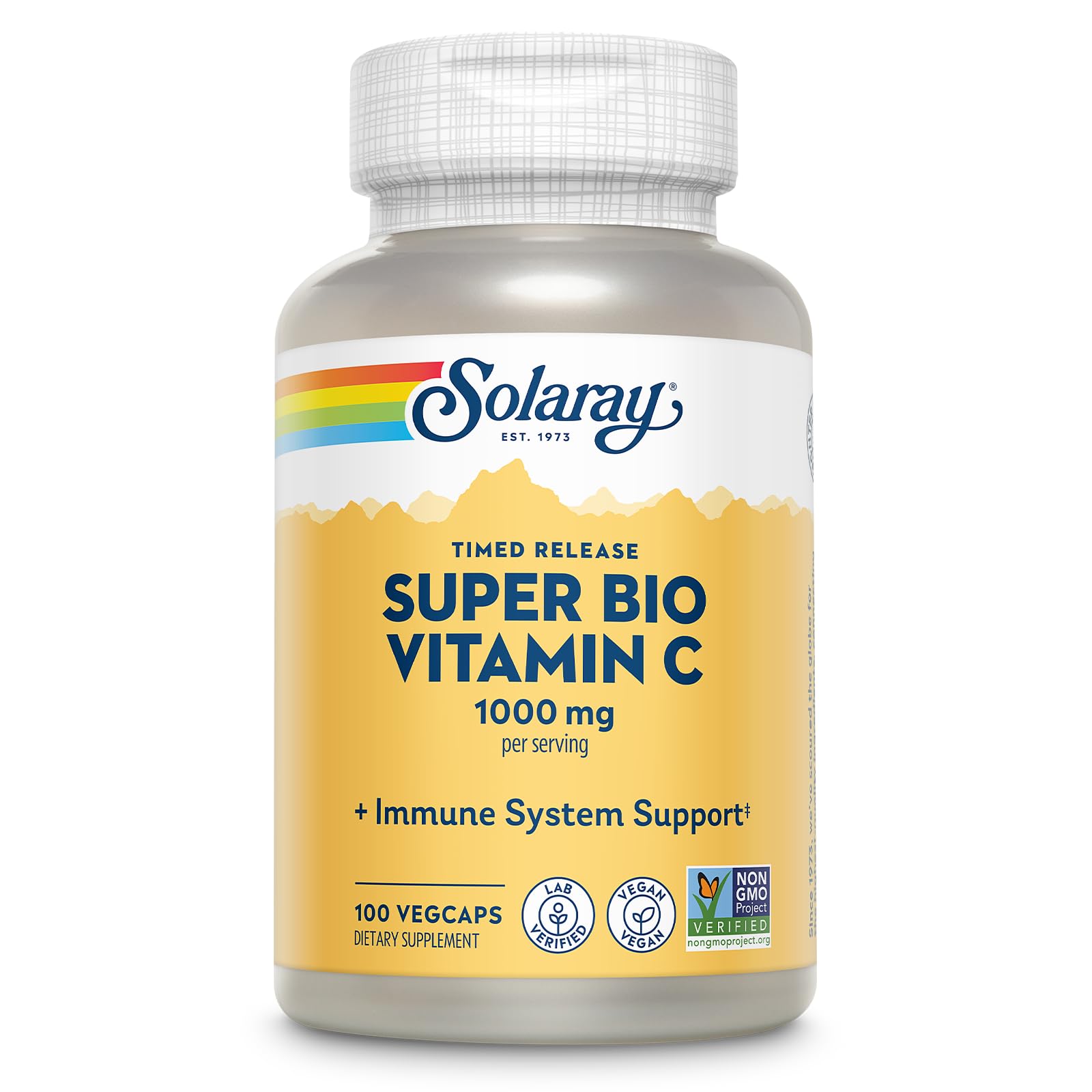 SOLARAY Vitamina C 1000 mg con bioflavonoides en botella ecológica