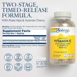 Cápsulas veganas de SOLARAY Vitamina C 1000 mg para uso diario.
