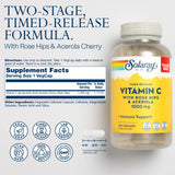 SOLARAY Vitamina C 1000 mg con escaramujos de rosa mosqueta y acerola para mayor biodisponibilidad