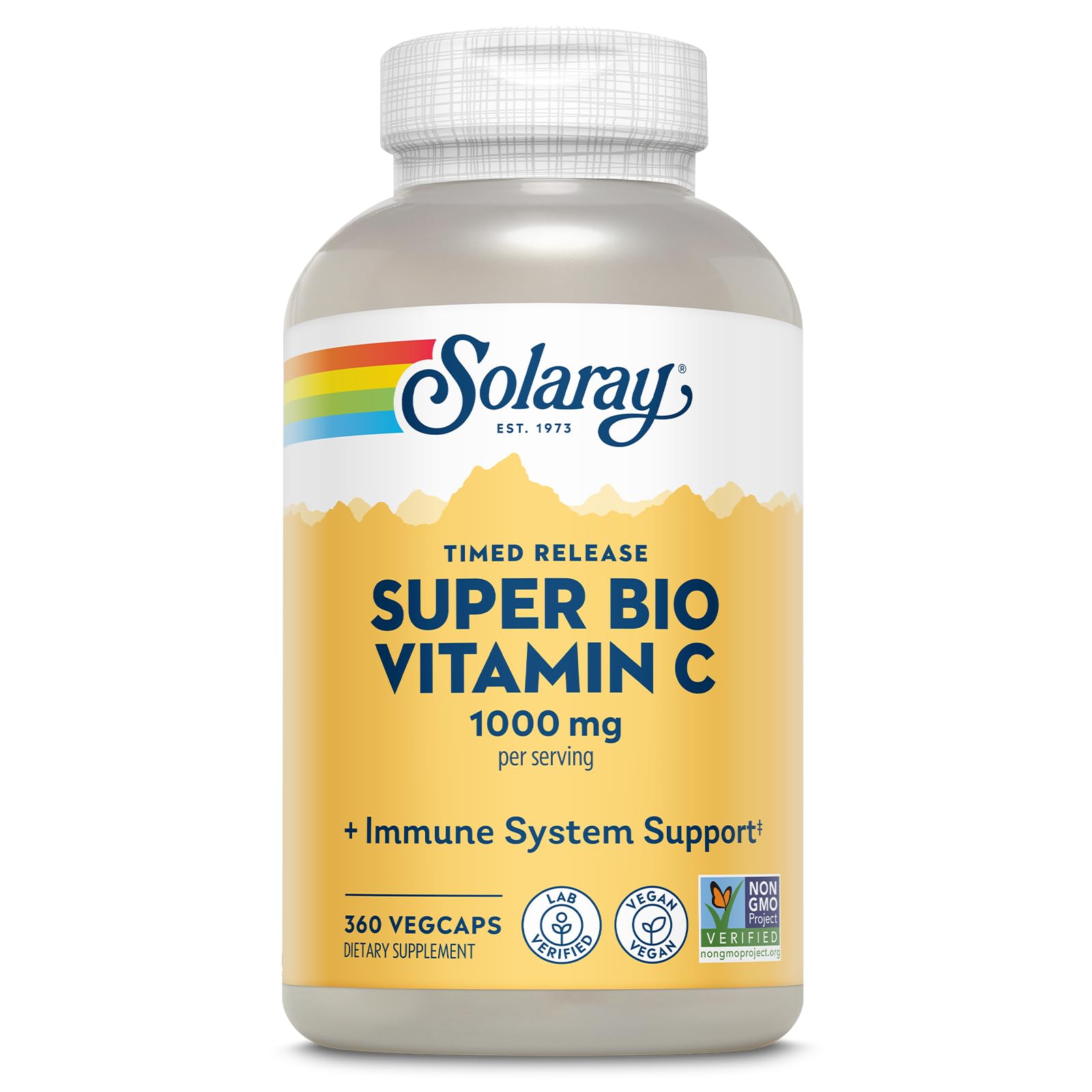 SOLARAY Vitamina C 1000 mg botella con liberación en dos fases para uso diario