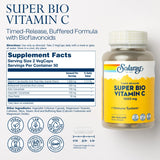 Liberación en dos fases para mayor disponibilidad de SOLARAY Vitamina C 1000 mg